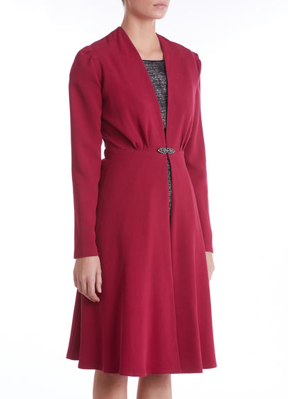 DULWICH COAT | BRIGHT RED SILK TWILL