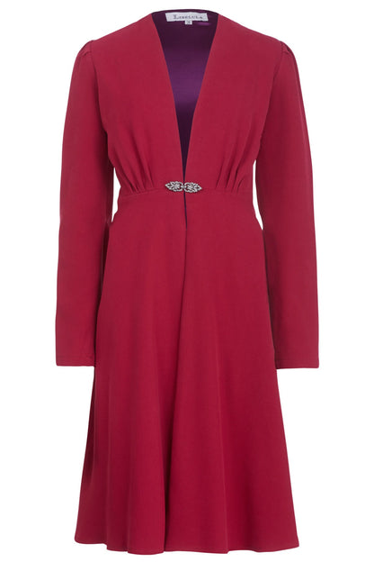 DULWICH COAT | BRIGHT RED SILK TWILL