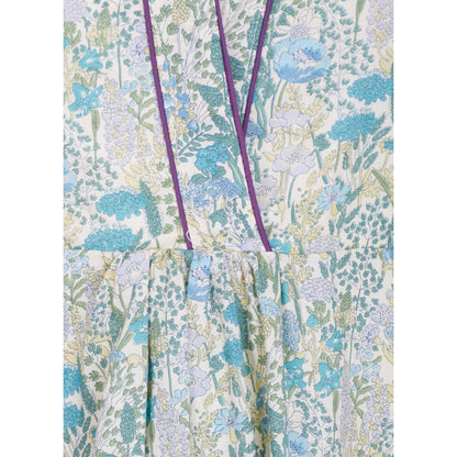 ZARA DRESS | BLUE LITTLE FLOWER COTTON