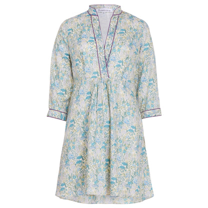 ZARA DRESS | BLUE LITTLE FLOWER COTTON