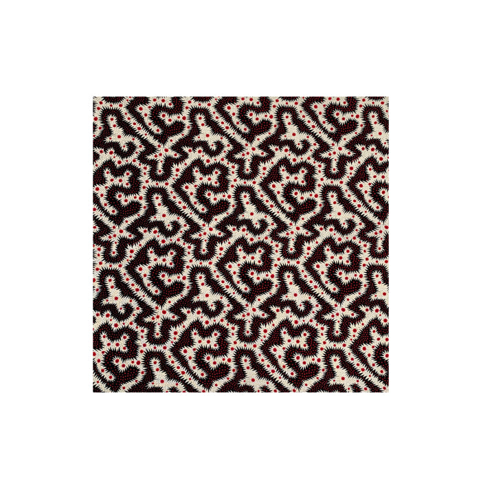 POCKET SQUARE | RED SPIKEY WORM PRINT
