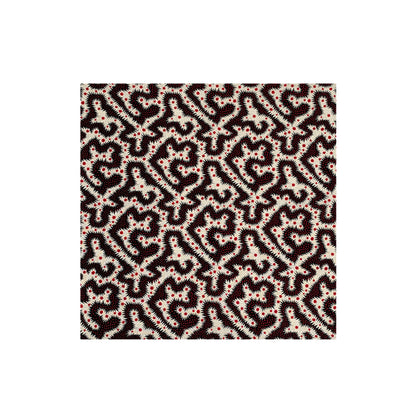 POCKET SQUARE | RED SPIKEY WORM PRINT