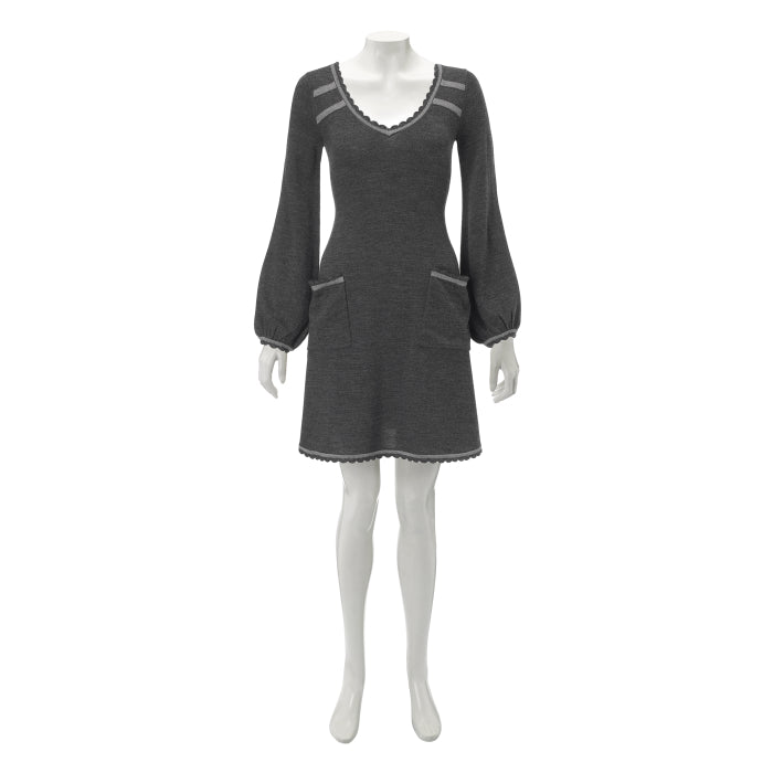SCALLOPED DRESS | MERINO WOOL