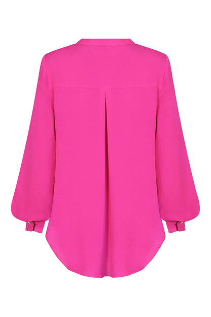 SILKY TOP | WINTER PINK SILK GEORGETTE