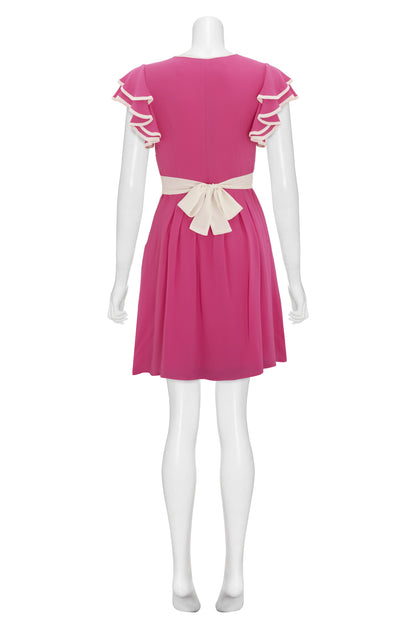 BEATRIX DRESS | PINK SILK GEORGETTE