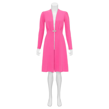 DULWICH COAT | HOT PINK SILK TWILL