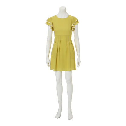 BEATRIX DRESS | YELLOW SILK GEORGETTE