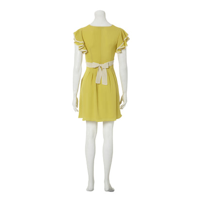 BEATRIX DRESS | YELLOW SILK GEORGETTE