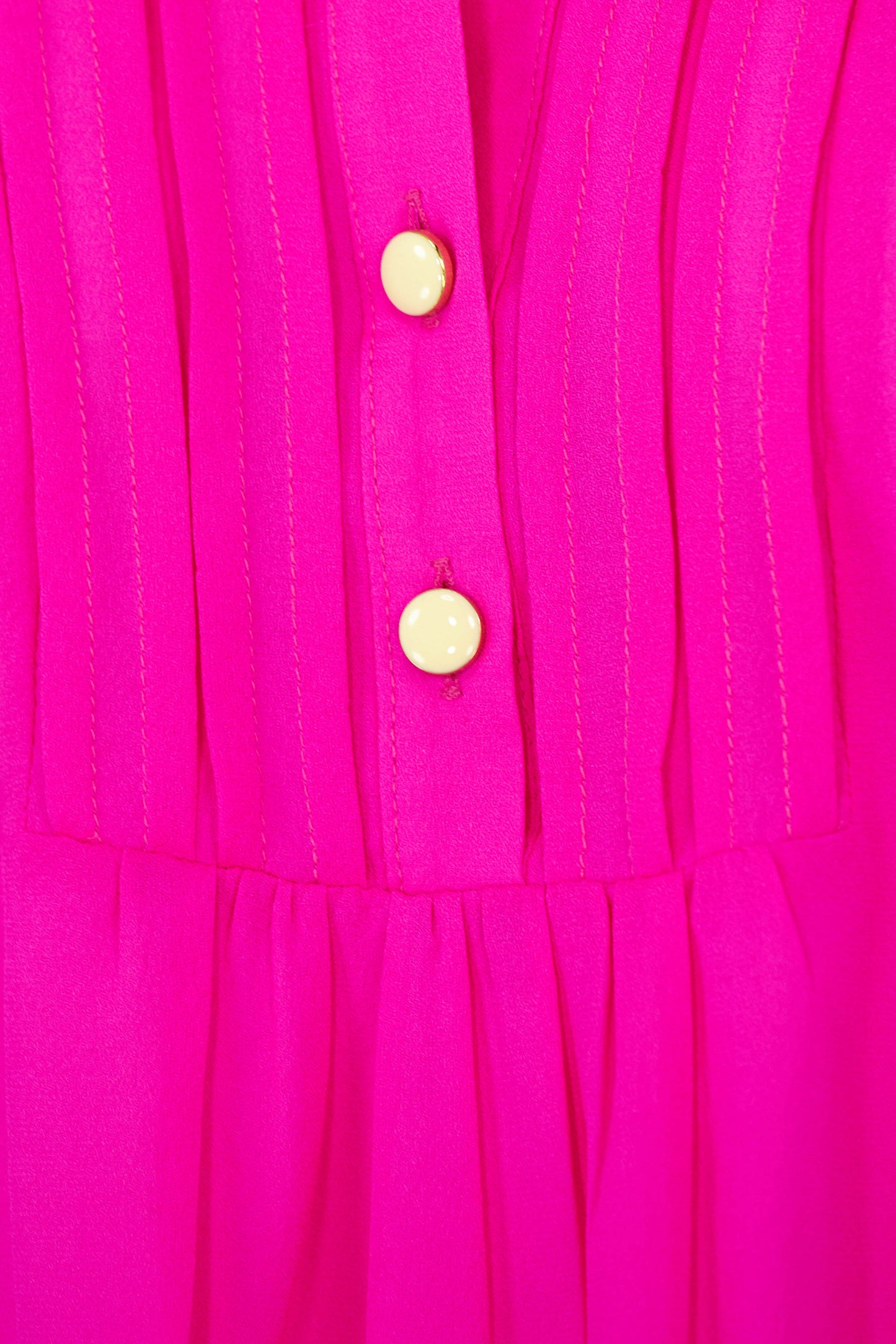 DELPHINE TOP | HOT PINK SILK GEORGETTE