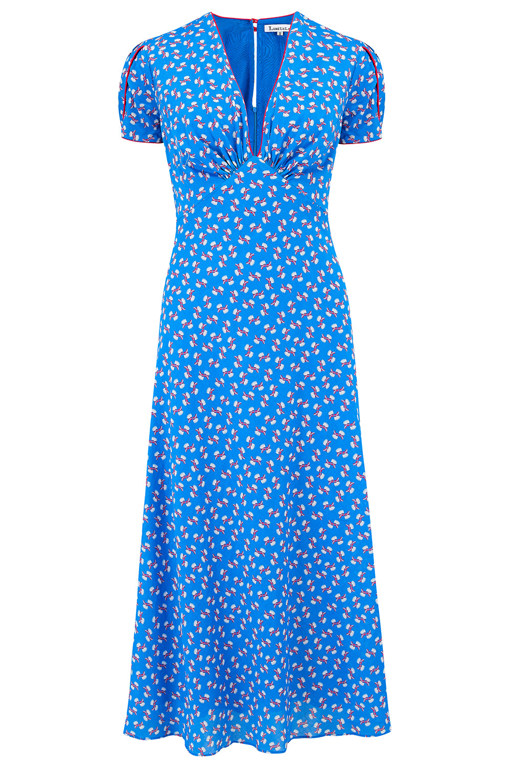 TAMARA DRESS | BLUE MINI HIAWATHA PRINT