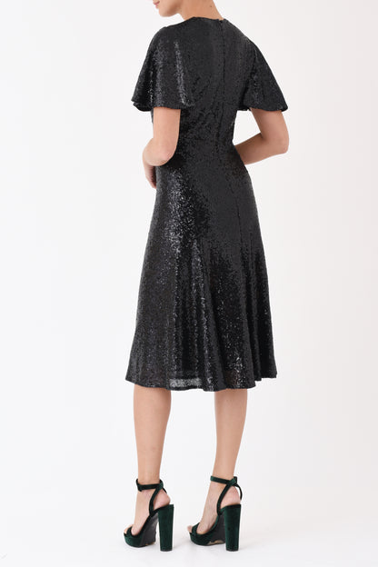 TAMMIM DRESS | BLACK SEQUINS