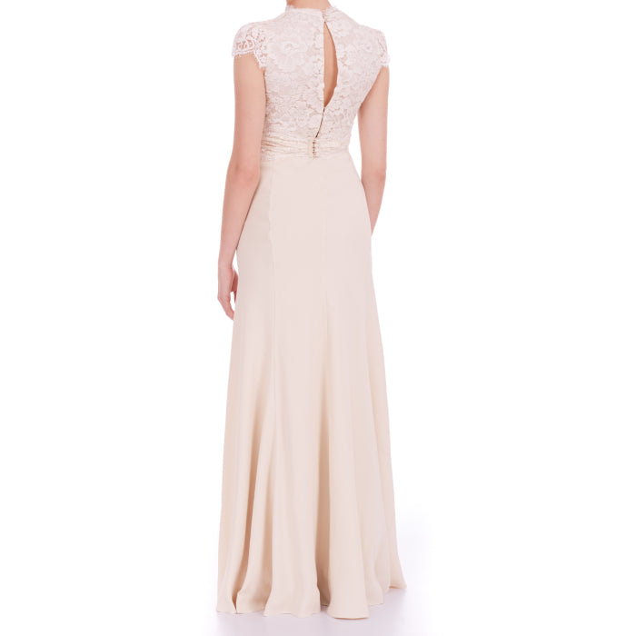 BRIDAL | LONG MILLIE DRESS | LACE AND HEAVY SILK