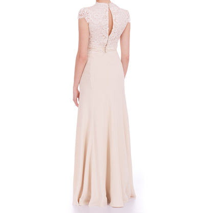 BRIDAL | LONG MILLIE DRESS | LACE AND HEAVY SILK