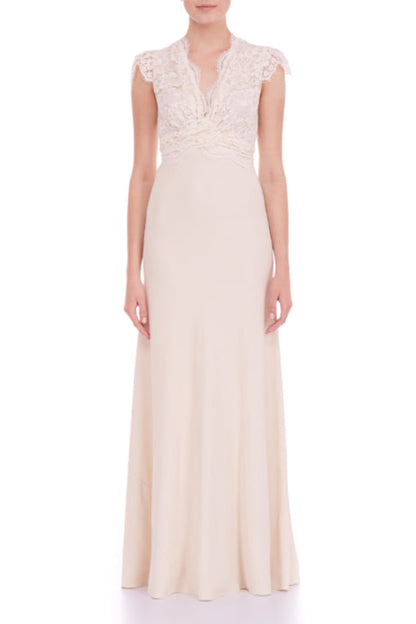 BRIDAL | LONG MILLIE DRESS | LACE AND HEAVY SILK