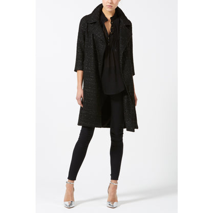 WOOLHAMPTON COAT | BLACK SPARKLE BOUCLE